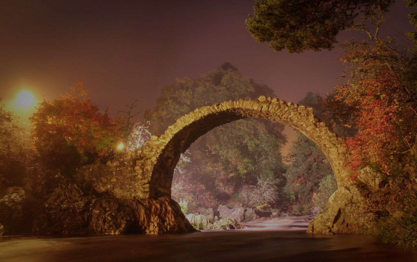Carrbridge Bridge in Autumn